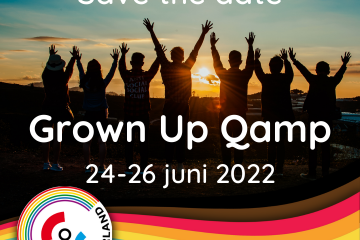 Save the date Grown Up Qamp 24 26 juni 2022 bij COC Midden-Nederland